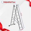 Лестница двухсекционная Alumet Ал 5208 - stroymarket66.ru - Красноярск