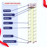 Вышка-тура  ВСП 2.0х2.0, Н-13.6м - stroymarket66.ru - Красноярск