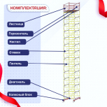 Вышка-тура  ВСП 2.0х2.0, Н-17.2м - stroymarket66.ru - Красноярск