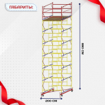 Вышка-тура  ВСП 2.0х2.0, Н-8.8м - stroymarket66.ru - Красноярск